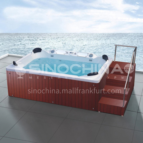 Luxury hot spring pool massage large pool hydrotherapy multi-person SPA massage surfing bathtub outdoor jacuzzi AO-6009